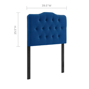 ModwayModway Annabel Twin Diamond Tufted Performance Velvet Headboard MOD-6126 MOD-6126-NAV- BetterPatio.com