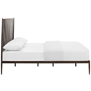 ModwayModway Annika Queen Platform Bed MOD-5478 MOD-5478-BRN- BetterPatio.com