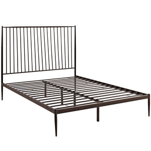 ModwayModway Annika Queen Platform Bed MOD-5478 MOD-5478-BRN- BetterPatio.com