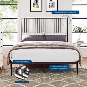 ModwayModway Annika Queen Platform Bed MOD-5478 MOD-5478-BRN- BetterPatio.com