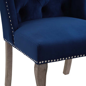 ModwayModway Apprise French Vintage Dining Performance Velvet Side Chair EEI-3367 EEI-3367-NAV- BetterPatio.com