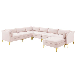 ModwayModway Ardent 7-Piece Performance Velvet Sectional Sofa EEI-4278 EEI-4278-PNK- BetterPatio.com