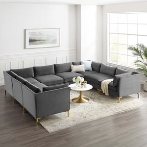 ModwayModway Ardent 8-Piece Performance Velvet Sectional Sofa EEI-4279 EEI-4279-GRY- BetterPatio.com