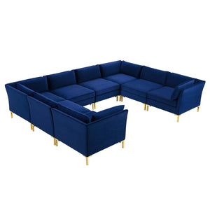 ModwayModway Ardent 8-Piece Performance Velvet Sectional Sofa EEI-4279 EEI-4279-NAV- BetterPatio.com