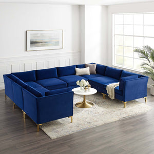 ModwayModway Ardent 8-Piece Performance Velvet Sectional Sofa EEI-4279 EEI-4279-NAV- BetterPatio.com