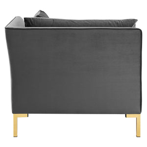 ModwayModway Ardent Performance Velvet Sofa EEI-4269 EEI-4269-GRY- BetterPatio.com