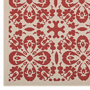 ModwayModway Ariana Vintage Floral Trellis 4x6 Indoor and Outdoor Area Rug R-1142-46 R-1142D-46- BetterPatio.com