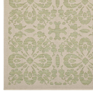 ModwayModway Ariana Vintage Floral Trellis 5x8 Indoor and Outdoor Area Rug R-1142-58 R-1142B-58- BetterPatio.com