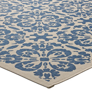 ModwayModway Ariana Vintage Floral Trellis 5x8 Indoor and Outdoor Area Rug R-1142-58 R-1142C-58- BetterPatio.com