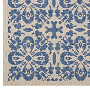 ModwayModway Ariana Vintage Floral Trellis 5x8 Indoor and Outdoor Area Rug R-1142-58 R-1142C-58- BetterPatio.com
