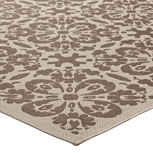 ModwayModway Ariana Vintage Floral Trellis 8x10 Indoor and Outdoor Area Rug R-1142-810 R-1142A-810- BetterPatio.com
