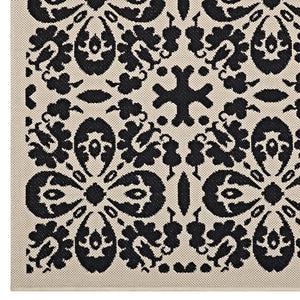ModwayModway Ariana Vintage Floral Trellis 8x10 Indoor and Outdoor Area Rug R-1142-810 R-1142E-810- BetterPatio.com
