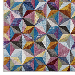 ModwayModway Arisa Geometric Hexagon Mosaic 4x6 Area Rug R-1092-46 R-1092A-46- BetterPatio.com