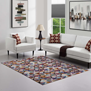 ModwayModway Arisa Geometric Hexagon Mosaic 4x6 Area Rug R-1092-46 R-1092A-46- BetterPatio.com