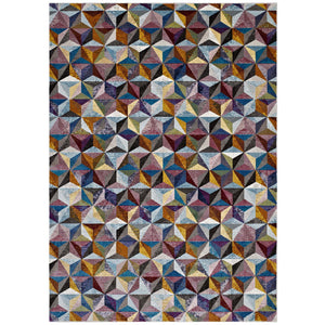 ModwayModway Arisa Geometric Hexagon Mosaic 4x6 Area Rug R-1092-46 R-1092A-46- BetterPatio.com