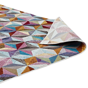 ModwayModway Arisa Geometric Hexagon Mosaic 4x6 Area Rug R-1092-46 R-1092A-46- BetterPatio.com