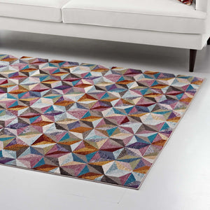 ModwayModway Arisa Geometric Hexagon Mosaic 4x6 Area Rug R-1092-46 R-1092A-46- BetterPatio.com