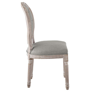 ModwayModway Arise Vintage French Upholstered Fabric Dining Side Chair EEI-2795 EEI-2795-LGR- BetterPatio.com