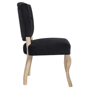ModwayModway Array Vintage French Performance Velvet Dining Side Chair EEI-2880 EEI-2880-BLK- BetterPatio.com