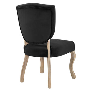 ModwayModway Array Vintage French Performance Velvet Dining Side Chair EEI-2880 EEI-2880-BLK- BetterPatio.com