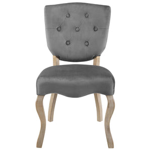 ModwayModway Array Vintage French Performance Velvet Dining Side Chair EEI-2880 EEI-2880-GRY- BetterPatio.com