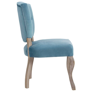ModwayModway Array Vintage French Performance Velvet Dining Side Chair EEI-2880 EEI-2880-SEA- BetterPatio.com