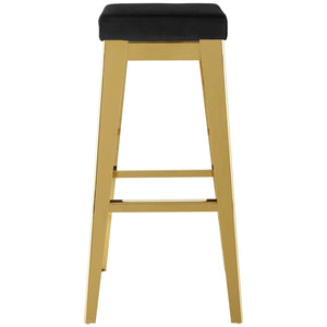 ModwayModway Arrive Gold Stainless Steel Performance Velvet Bar Stool EEI-3268 EEI-3268-GLD-BLK- BetterPatio.com