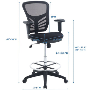 ModwayModway Articulate Drafting Chair EEI-2289 EEI-2289-BLK- BetterPatio.com