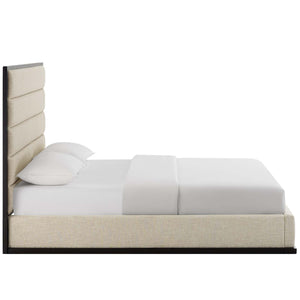 ModwayModway Ashland Queen Upholstered Linen Fabric Platform Bed MOD-6046 MOD-6046-BEI- BetterPatio.com