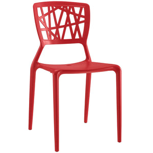ModwayModway Astro Dining Side Chair EEI-1706 EEI-1706-RED- BetterPatio.com