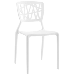ModwayModway Astro Dining Side Chair EEI-1706 EEI-1706-WHI- BetterPatio.com