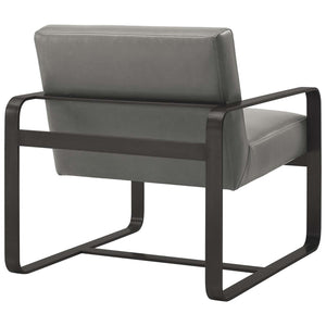 ModwayModway Astute Faux Leather Armchair EEI-3072 EEI-3072-GRY- BetterPatio.com