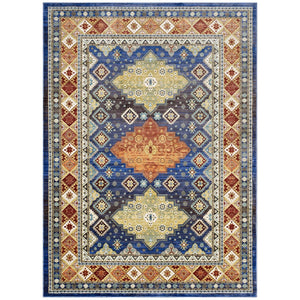 ModwayModway Atzi Distressed Southwestern Diamond Floral 4x6 Area Rug R-1117-46 R-1117A-46- BetterPatio.com