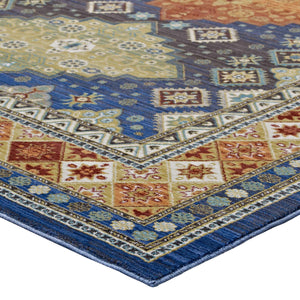 ModwayModway Atzi Distressed Southwestern Diamond Floral 4x6 Area Rug R-1117-46 R-1117A-46- BetterPatio.com