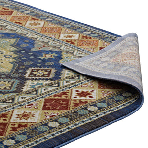 ModwayModway Atzi Distressed Southwestern Diamond Floral 4x6 Area Rug R-1117-46 R-1117A-46- BetterPatio.com