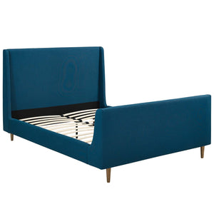 ModwayModway Aubree Queen Upholstered Fabric Sleigh Platform Bed MOD-5824 MOD-5824-AZU- BetterPatio.com