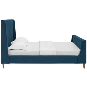 ModwayModway Aubree Queen Upholstered Fabric Sleigh Platform Bed MOD-5824 MOD-5824-AZU- BetterPatio.com