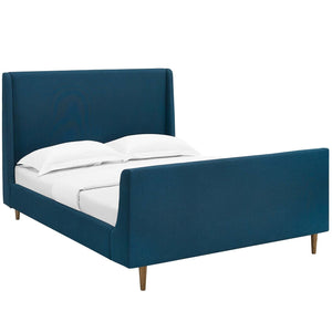 ModwayModway Aubree Queen Upholstered Fabric Sleigh Platform Bed MOD-5824 MOD-5824-AZU- BetterPatio.com