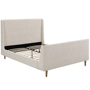 ModwayModway Aubree Queen Upholstered Fabric Sleigh Platform Bed MOD-5824 MOD-5824-BEI- BetterPatio.com