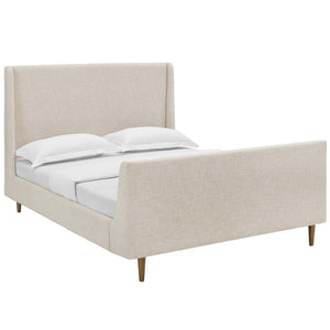 ModwayModway Aubree Queen Upholstered Fabric Sleigh Platform Bed MOD-5824 MOD-5824-BEI- BetterPatio.com