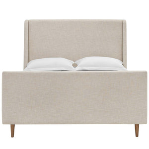 ModwayModway Aubree Queen Upholstered Fabric Sleigh Platform Bed MOD-5824 MOD-5824-BEI- BetterPatio.com