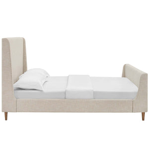 ModwayModway Aubree Queen Upholstered Fabric Sleigh Platform Bed MOD-5824 MOD-5824-BEI- BetterPatio.com