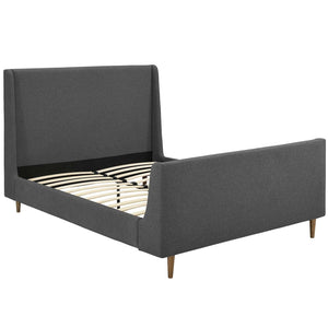 ModwayModway Aubree Queen Upholstered Fabric Sleigh Platform Bed MOD-5824 MOD-5824-GRY- BetterPatio.com