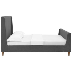 ModwayModway Aubree Queen Upholstered Fabric Sleigh Platform Bed MOD-5824 MOD-5824-GRY- BetterPatio.com