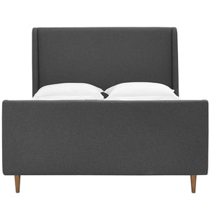 ModwayModway Aubree Queen Upholstered Fabric Sleigh Platform Bed MOD-5824 MOD-5824-GRY- BetterPatio.com