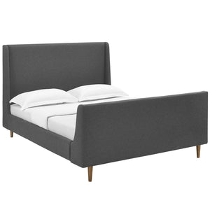 ModwayModway Aubree Queen Upholstered Fabric Sleigh Platform Bed MOD-5824 MOD-5824-GRY- BetterPatio.com