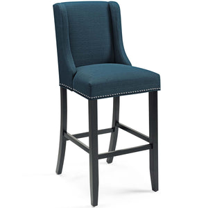 ModwayModway Baron Bar Stool Upholstered Fabric Set of 2 EEI-4018 EEI-4018-AZU- BetterPatio.com