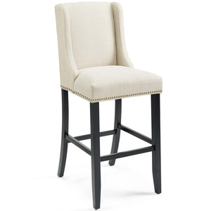 ModwayModway Baron Bar Stool Upholstered Fabric Set of 2 EEI-4018 EEI-4018-BEI- BetterPatio.com