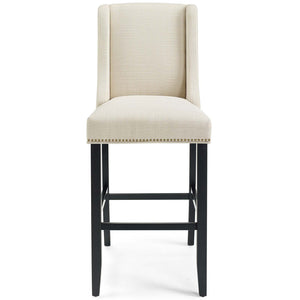 ModwayModway Baron Bar Stool Upholstered Fabric Set of 2 EEI-4018 EEI-4018-BEI- BetterPatio.com