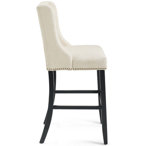 ModwayModway Baron Bar Stool Upholstered Fabric Set of 2 EEI-4018 EEI-4018-BEI- BetterPatio.com